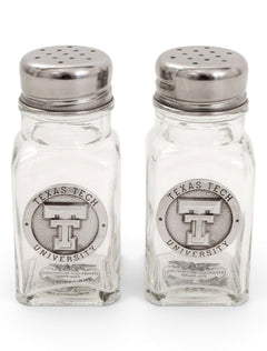 Texas Tech Double T Emblem on Salt & Pepper Shakers – Front view