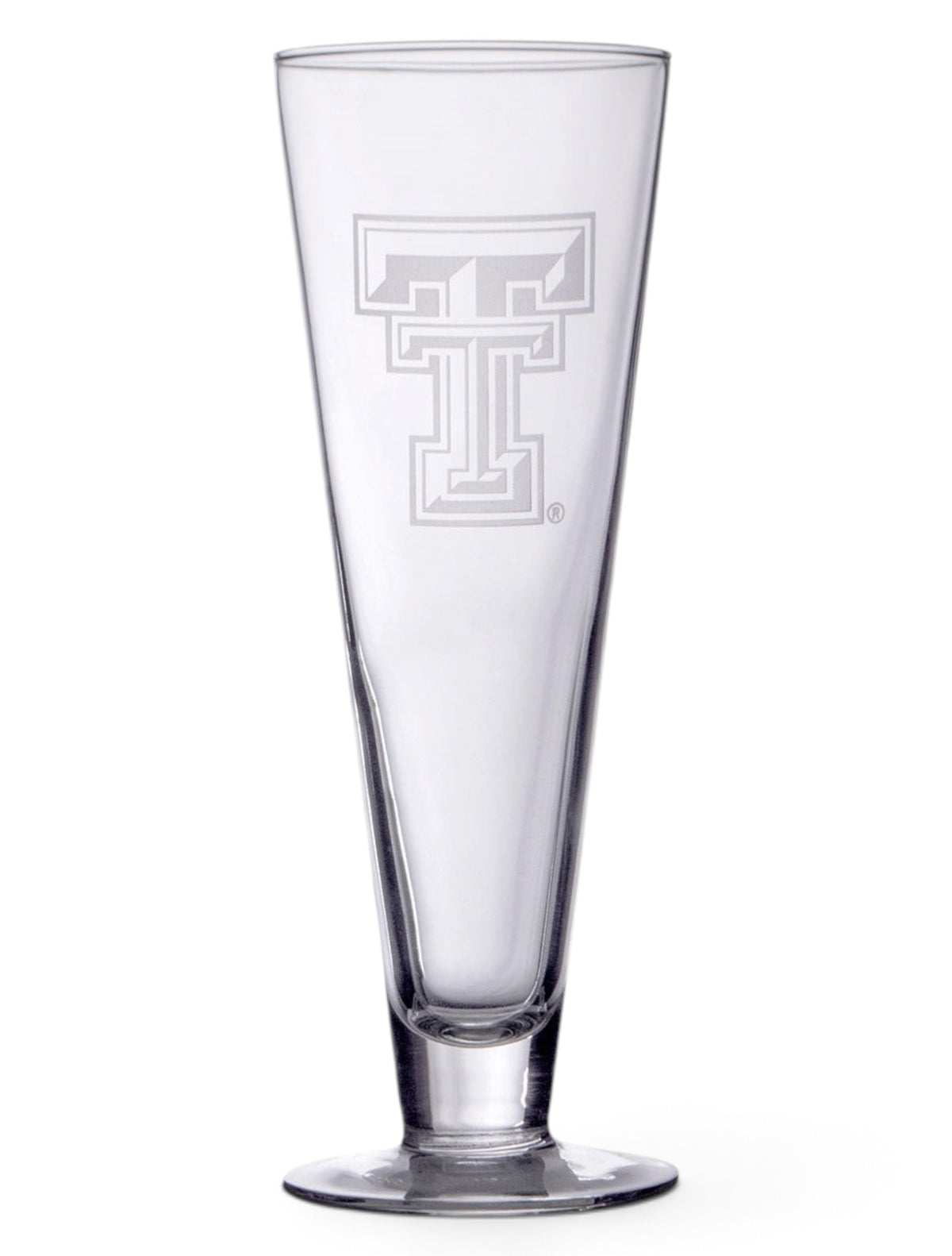 Texas Tech Double T Etched Classic Pilsner Glass – Front view