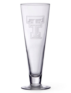 Texas Tech Double T Etched Classic Pilsner Glass – Front view
