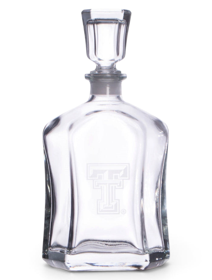 Texas Tech Double T Etched on Decanter – Front view