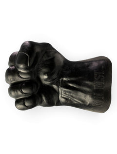 Black foam Texas Tech Fan Fist from the knuckle side, with “Fan Fist” embossed at the cuff