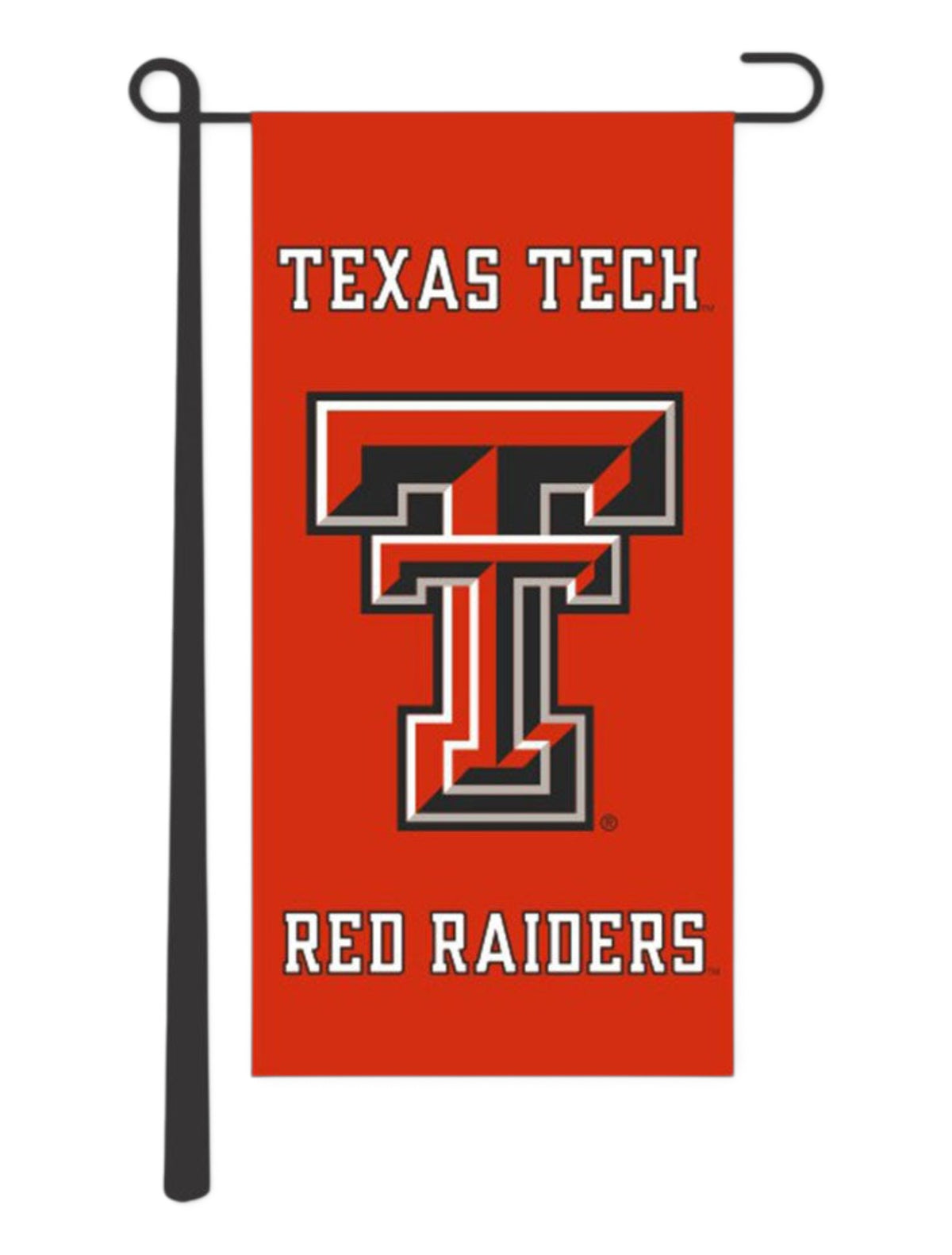 Texas Tech Double T Flower Pot Flag – Front view