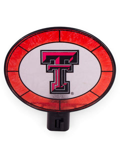 Texas Tech Double T Glass Oval Nightlight – Front view
