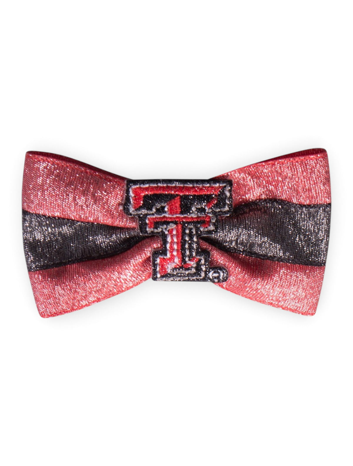 Texas Tech Double T Glitter "Tux" Bow – Front view