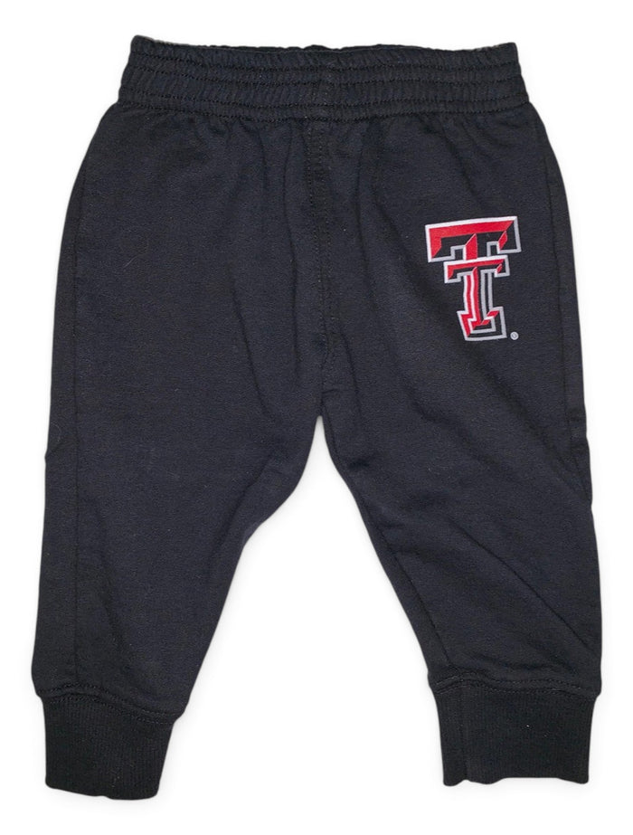 Texas Tech Double T INFANT Fleece Jogger Pants – Front view