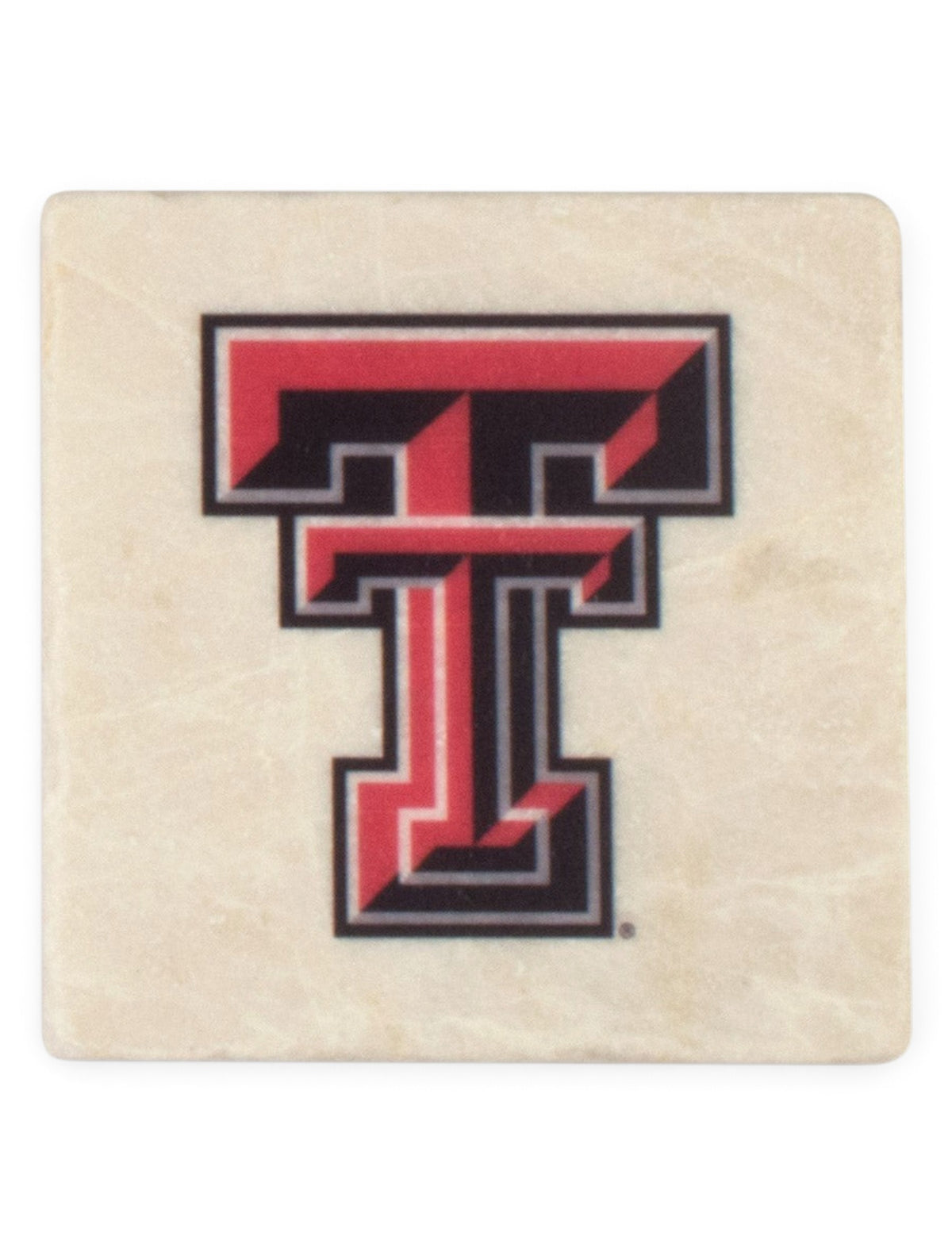 Texas Tech Double T Marble Coaster – Front view
