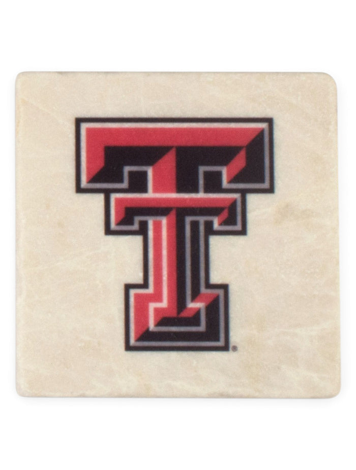 Texas Tech Double T Marble Coaster – Front view