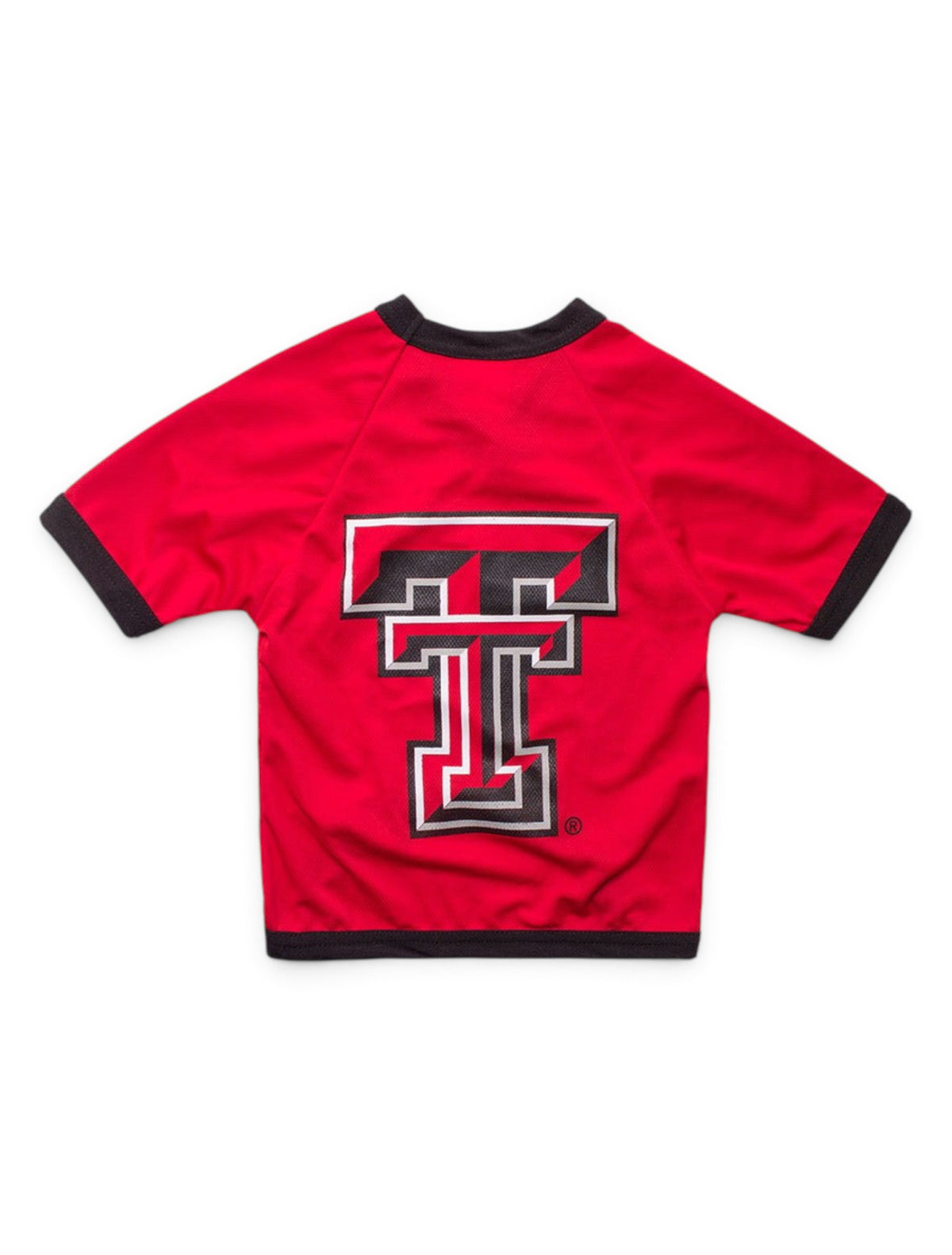 Texas Tech Double T on Red Dog Jersey – Front view
