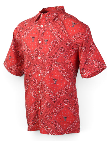Texas Tech Double T "Paisley" Button Up Dress Shirt – Front view