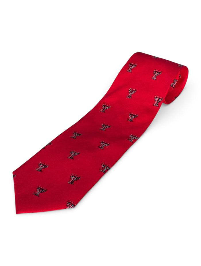 Texas Tech Double T Prep Red Tie – Front view
