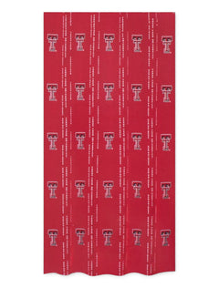 Texas Tech Double T Red Fabric Shower Curtain – Front view