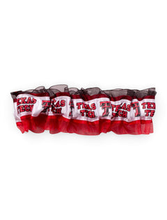 Texas Tech Double T Red, White & Black Garter – Front view