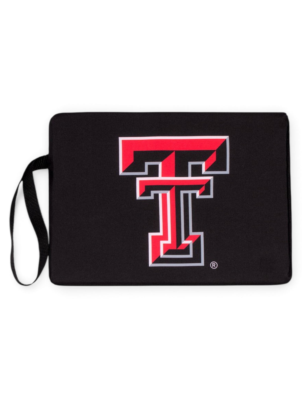 Texas Tech Double T Seat/Bleacher Cushion – Black front view