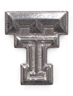 Texas Tech Double T Silver Lapel Pin – Front view