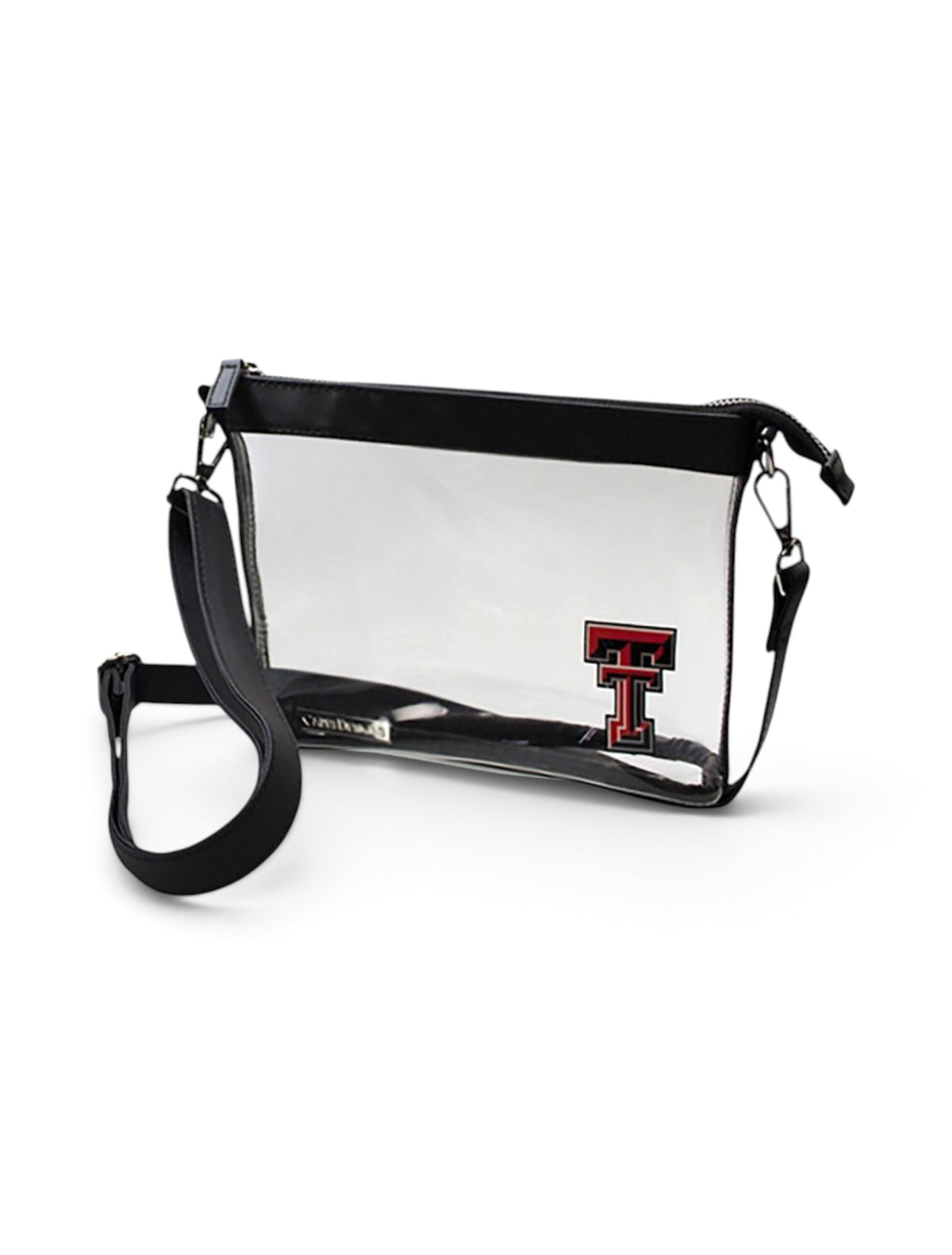 Texas Tech Double T Stadium Approved Small Clear Crossbody Bag – Front view