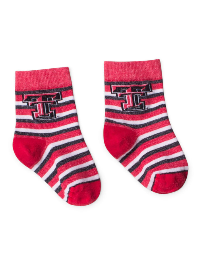 Texas Tech Double T Team Colored KIDS Socks – Front view