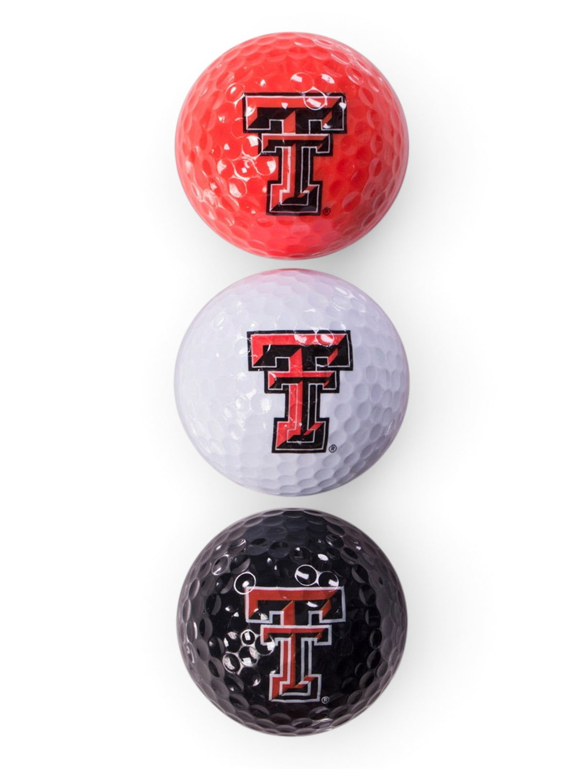 Tri-Color Texas Tech Golf Ballls
