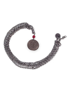 Texas Tech Double T White Copper Necklace – Front view