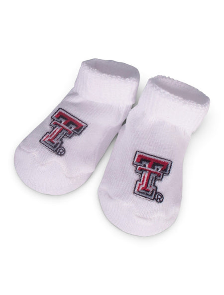 Texas Tech Double T White INFANT Booties – Side view