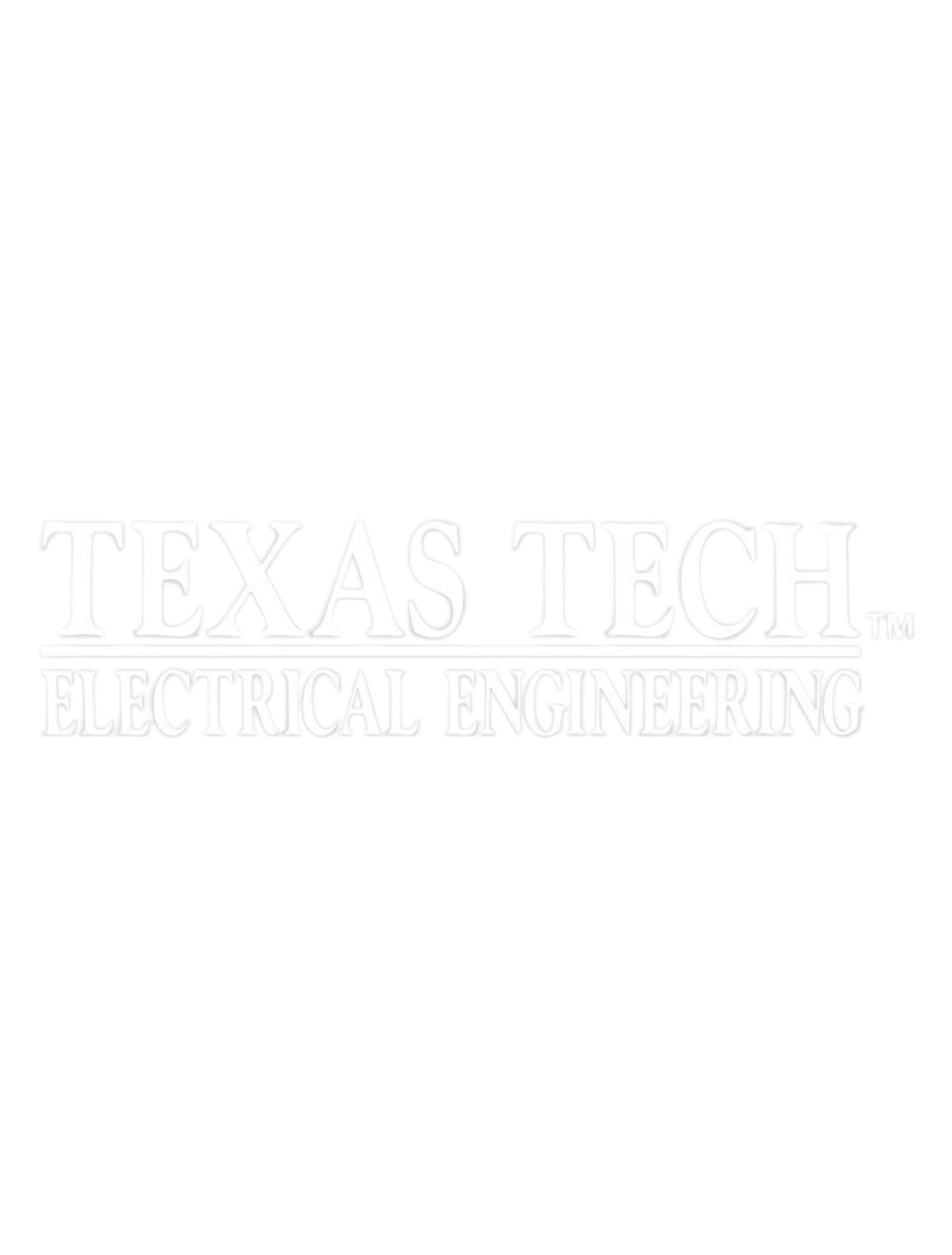 Texas Tech Electrical Engineering White Decal – Front view