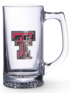 Texas Tech Enamel Double T Emblem on Glass Mug – Front view