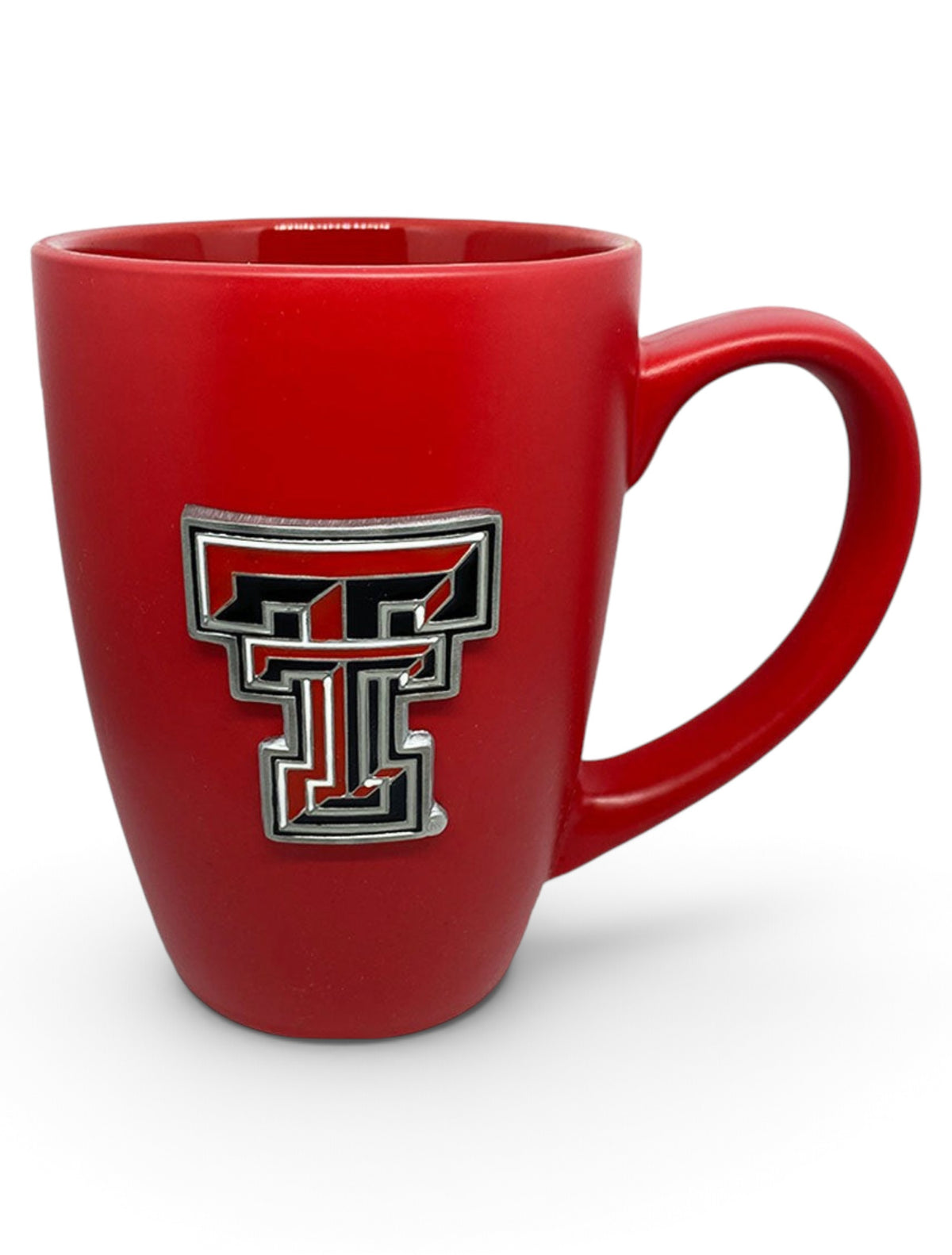 Texas Tech Enamel Full Color Double T Emblem Coffee Mug – Red front view