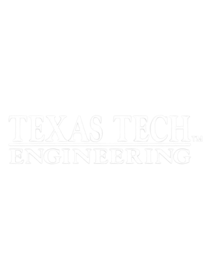 Texas Tech Engineering White Decal – Front view