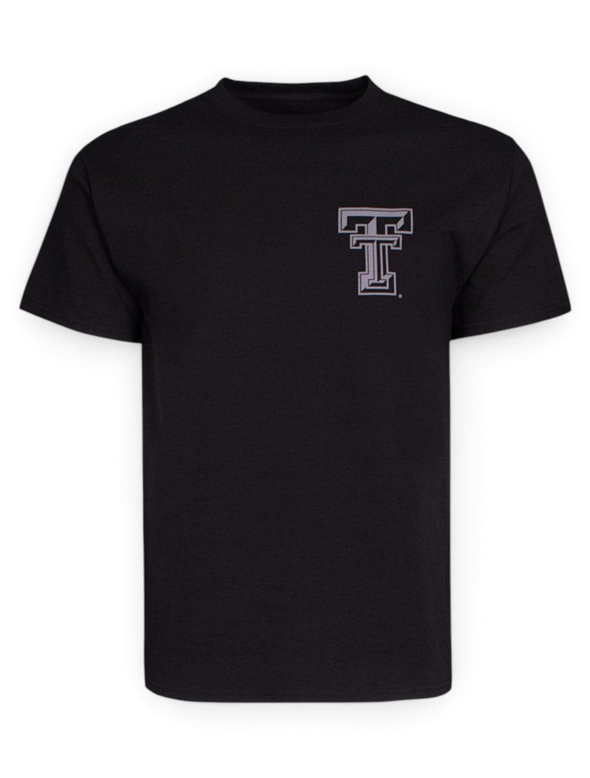 Texas Tech Fatigue Flag on Black T-Shirt – Back view