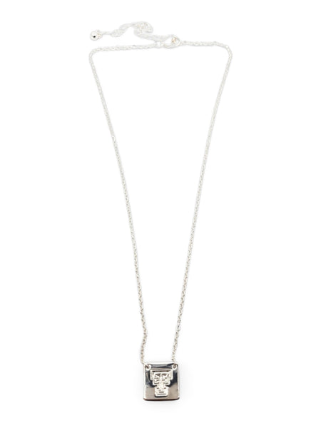 Texas Tech "Felicity" Double T on Square Charm Necklace – Front view
