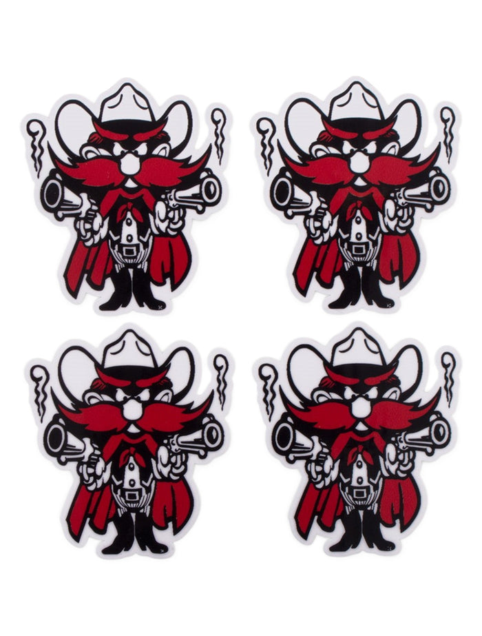 Texas Tech Four Pack Raider Red Decal – Front view