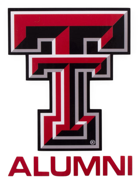Texas Tech Full Color Double T Alumni Decal – Front view