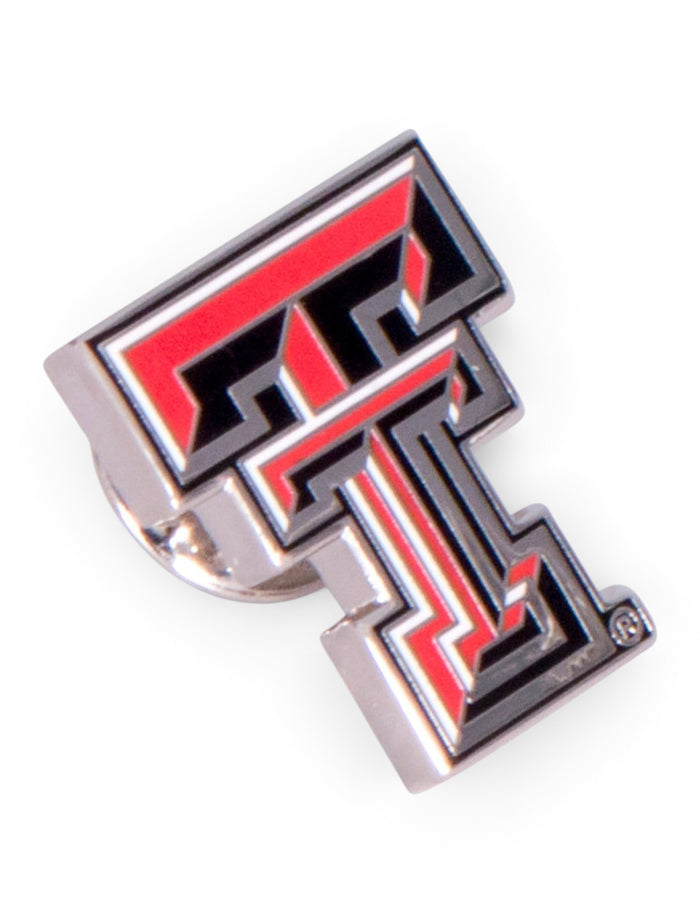 Texas Tech Full Color Double T Lapel Pin – Front view