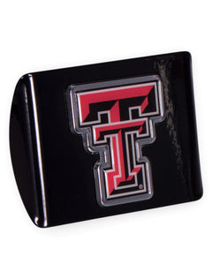 Texas Tech Full Color Double T on Black Hitch Cover – Detail