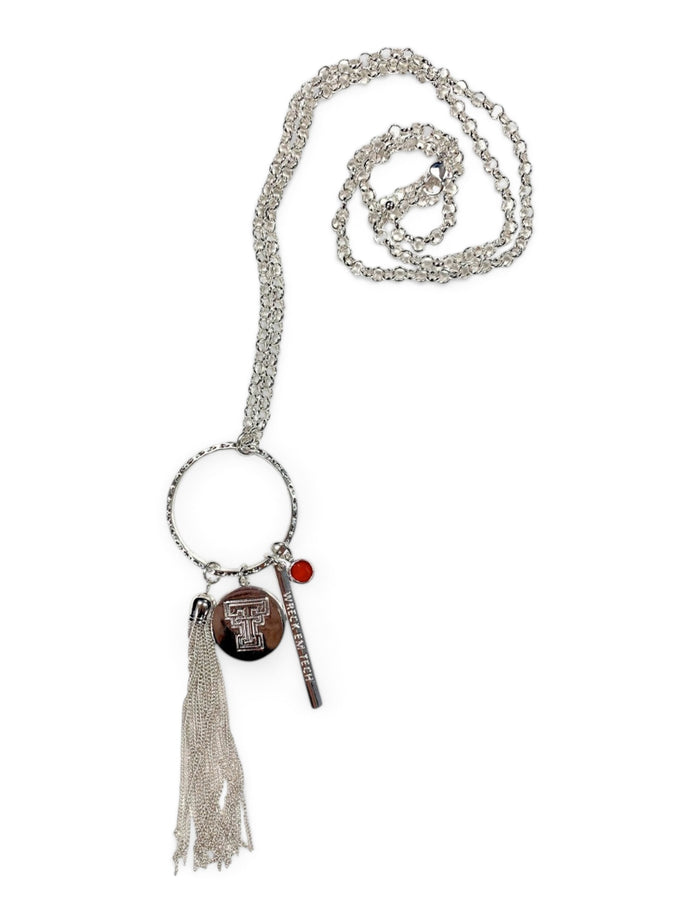 Texas Tech "Gabby" Necklace with Charms – Front view