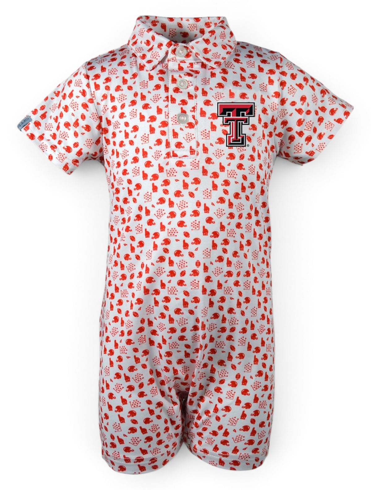 Texas Tech Garb "Earnest" Game Day Infant Romper – Front view