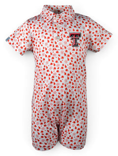Texas Tech Garb "Earnest" Game Day Infant Romper – Front view