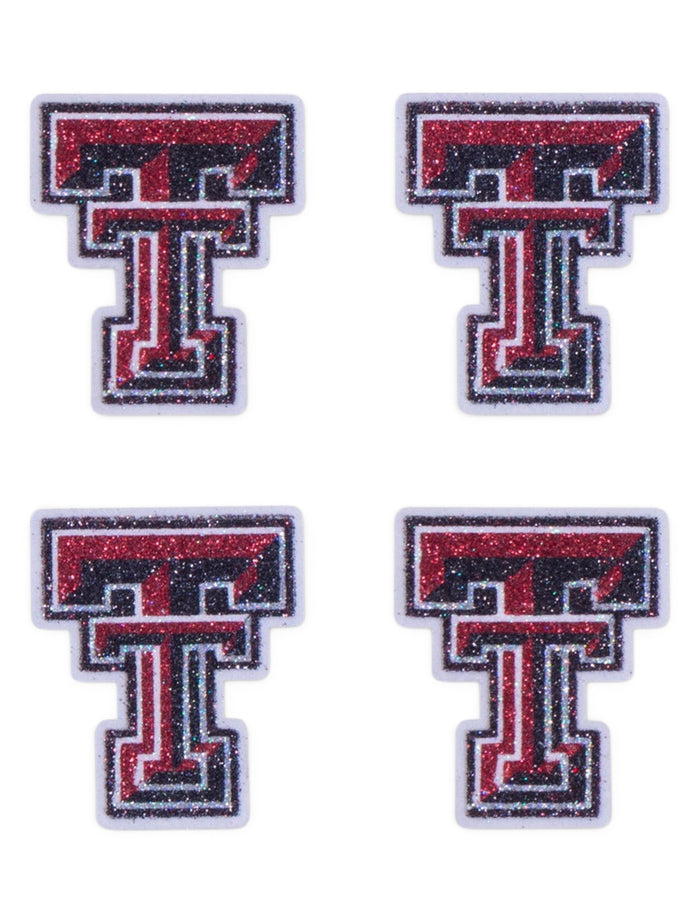 Texas Tech Glitter Double T Body Stickers – Front view