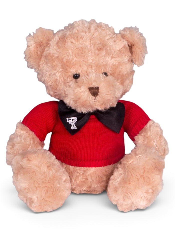 Texas Tech Golden Bear with Red Knitted Shirt – Front view