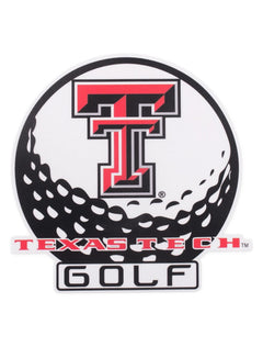 Texas Tech Golf Ball Decal – Front view