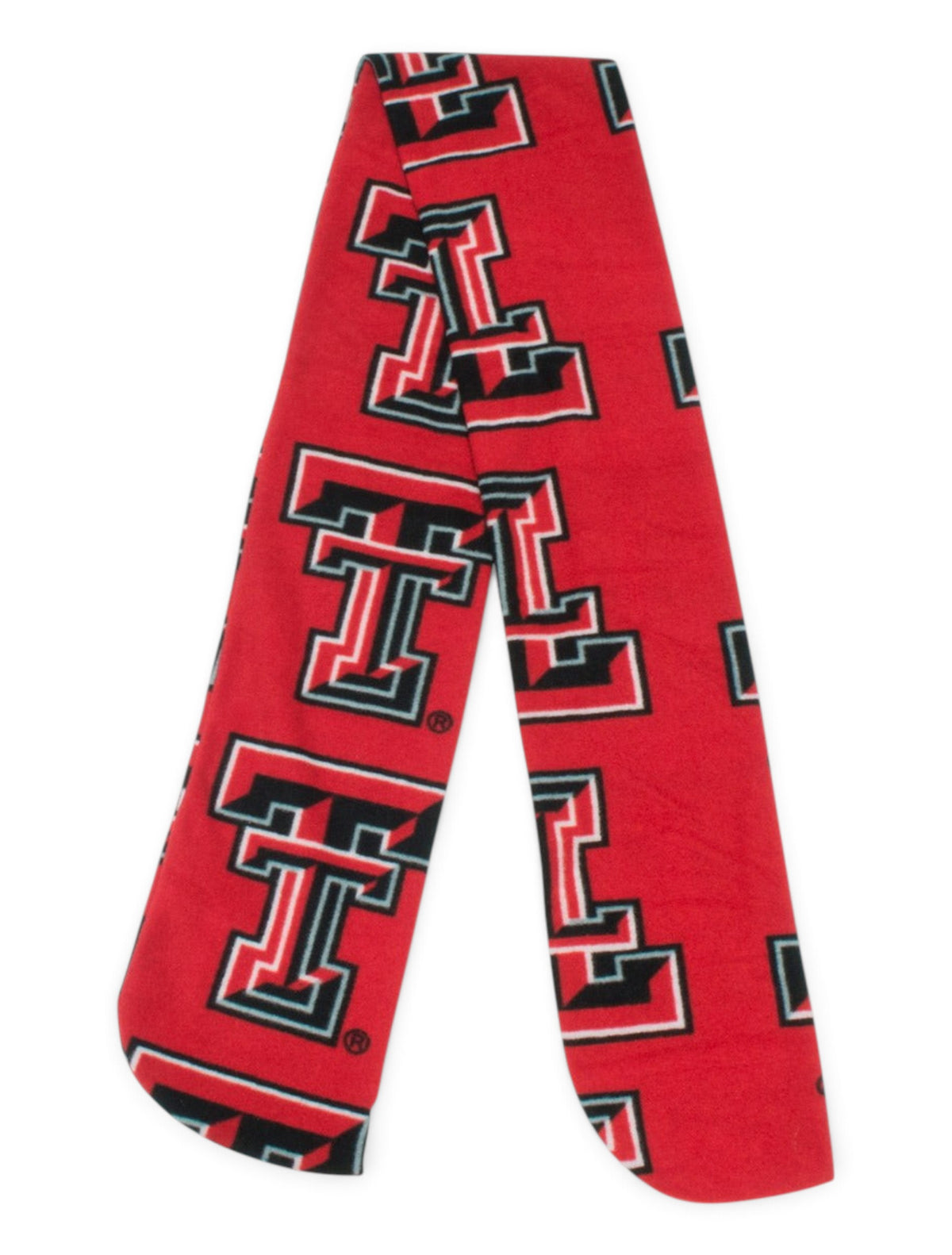 Texas Tech Grandma Pants Double T Red Fleece Scarf – Back view