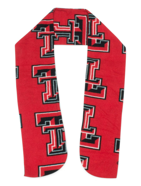 Texas Tech Grandma Pants Double T Red Fleece Scarf – Front view