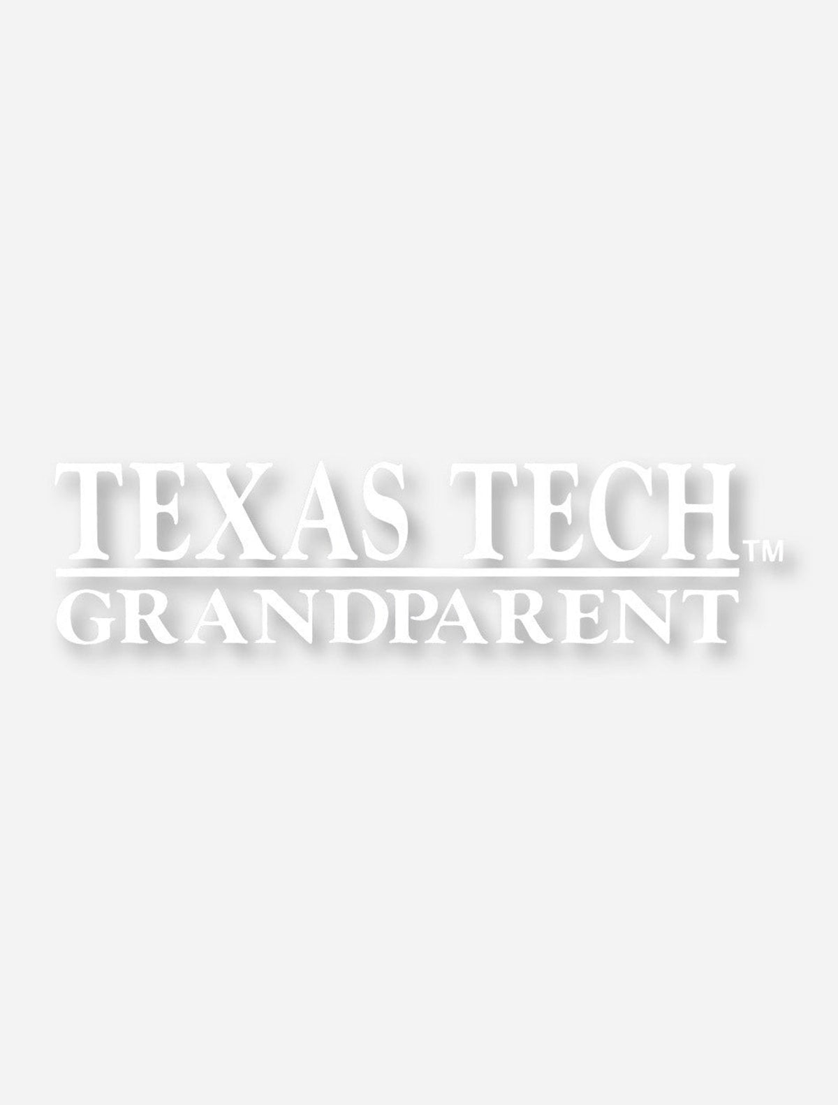 Texas Tech Grandparent White Decal – Front view