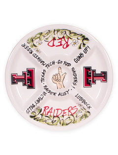 Texas Tech Guns Up Ceramic Veggie Tray – Front view