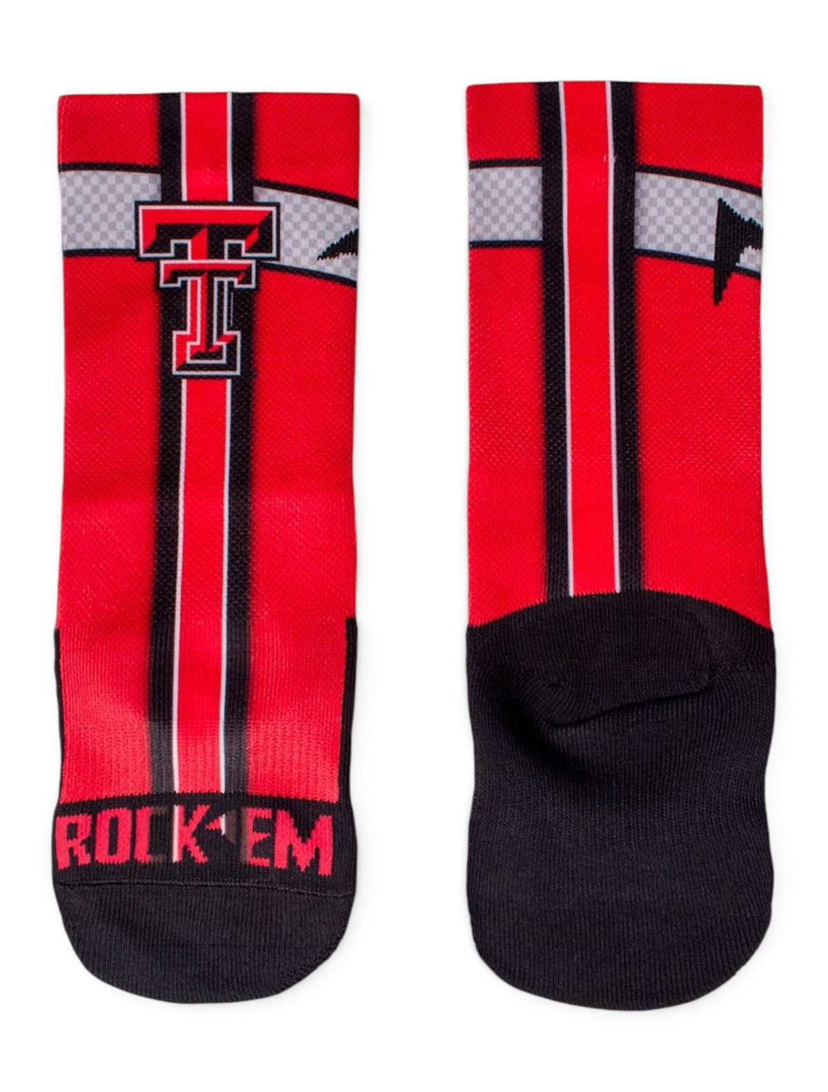 Texas Tech Jersey Series YOUTH Socks – Red front view