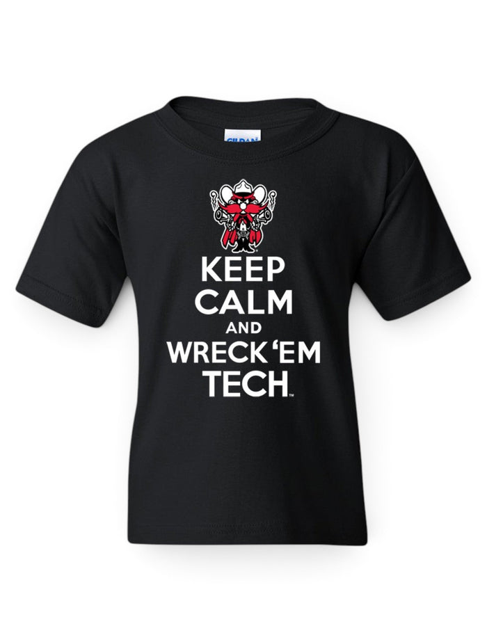 Texas Tech "Keep Calm & Wreck'em" TODDLER T-shirt – Front view