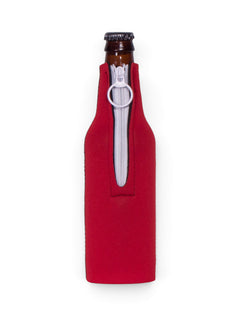 Texas Tech Large Double T on Red Bottle Cooler – Back view
