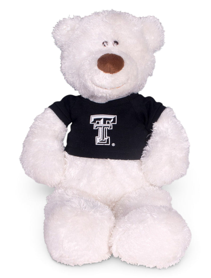 Texas Tech Large White Bear with Black Double T T-Shirt – Front view