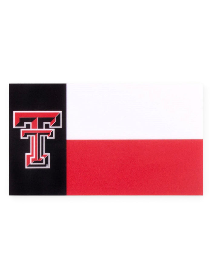 Texas Tech Lone Star Flag with Double T Decal – Front view
