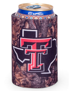 Texas Tech Lone Star Pride Camo Can Cooler – Back view