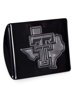 Texas Tech Lone Star Pride on Black Hitch Cover – Detail